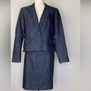 Nine West Denim-color skirt suit. Professional. Excellent condition. Worn once